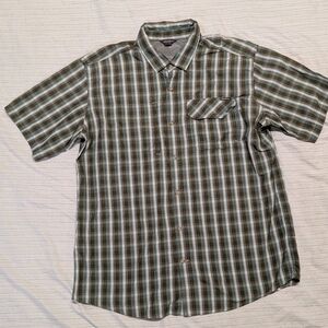 Eddie Bauer Short Sleeve Shirt, Green, Size XL